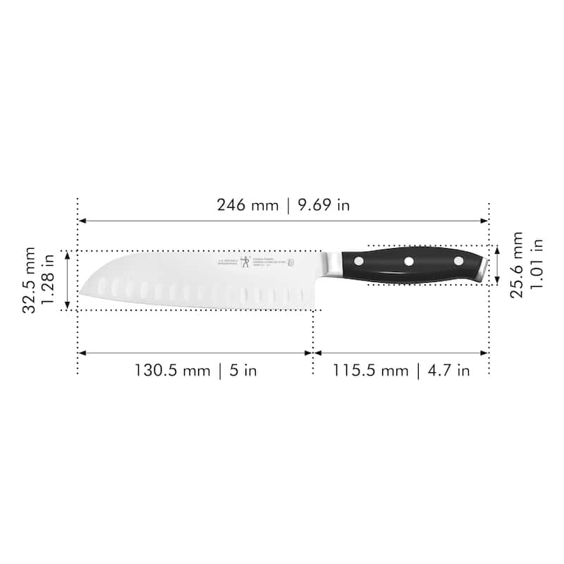 HENCKELS Forged Premio Hollow Edge Santoku Knife