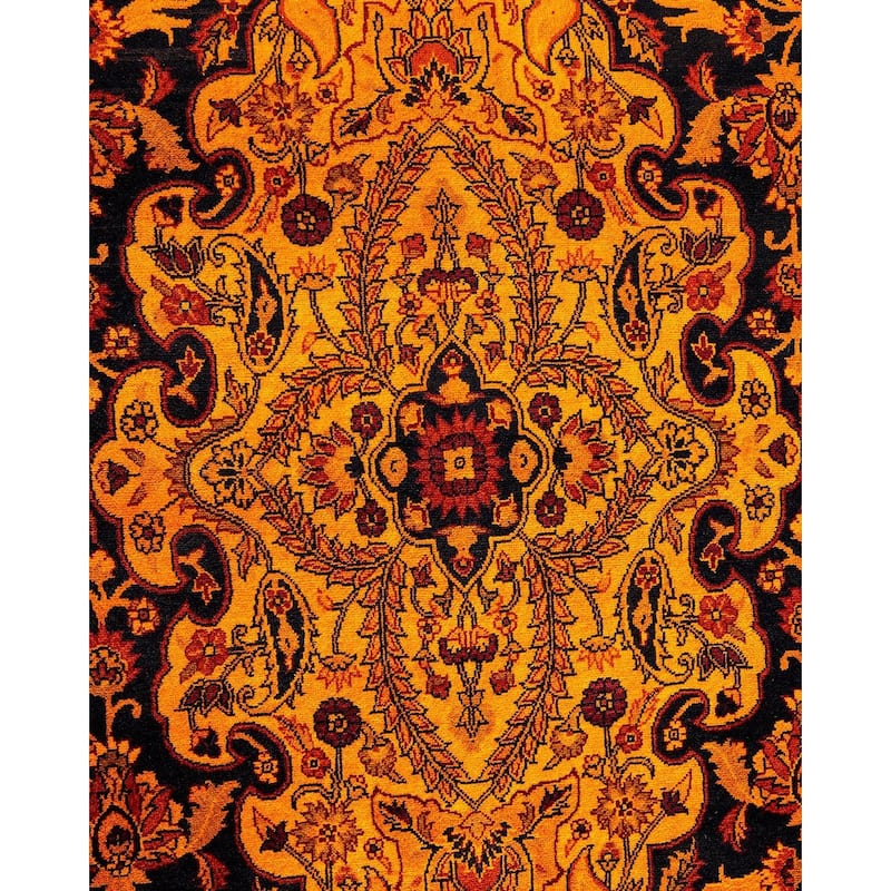 Fine Vibrance, One-of-a-Kind Hand-Knotted Area Rug - Orange, 9' 1" x 12' 2" - 9' 1" x 12' 2"