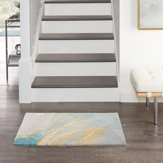 Nourison Prismatic Modern Abstract Shimmer Spa Glam Area Rug