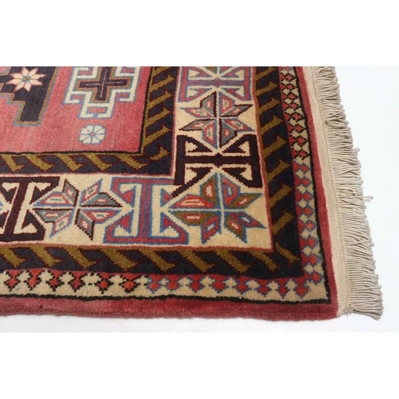 ECARPETGALLERY Hand-knotted Kayseri Vintage Red Wool Rug - 3'6 x 5'3
