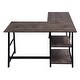 preview thumbnail 8 of 29, Carbon Loft Industrial L-shaped Corner Computer Desk with Shelf