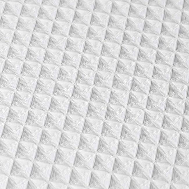 Creative Scents Waffle White Fabric Shower Curtain for Bathroom