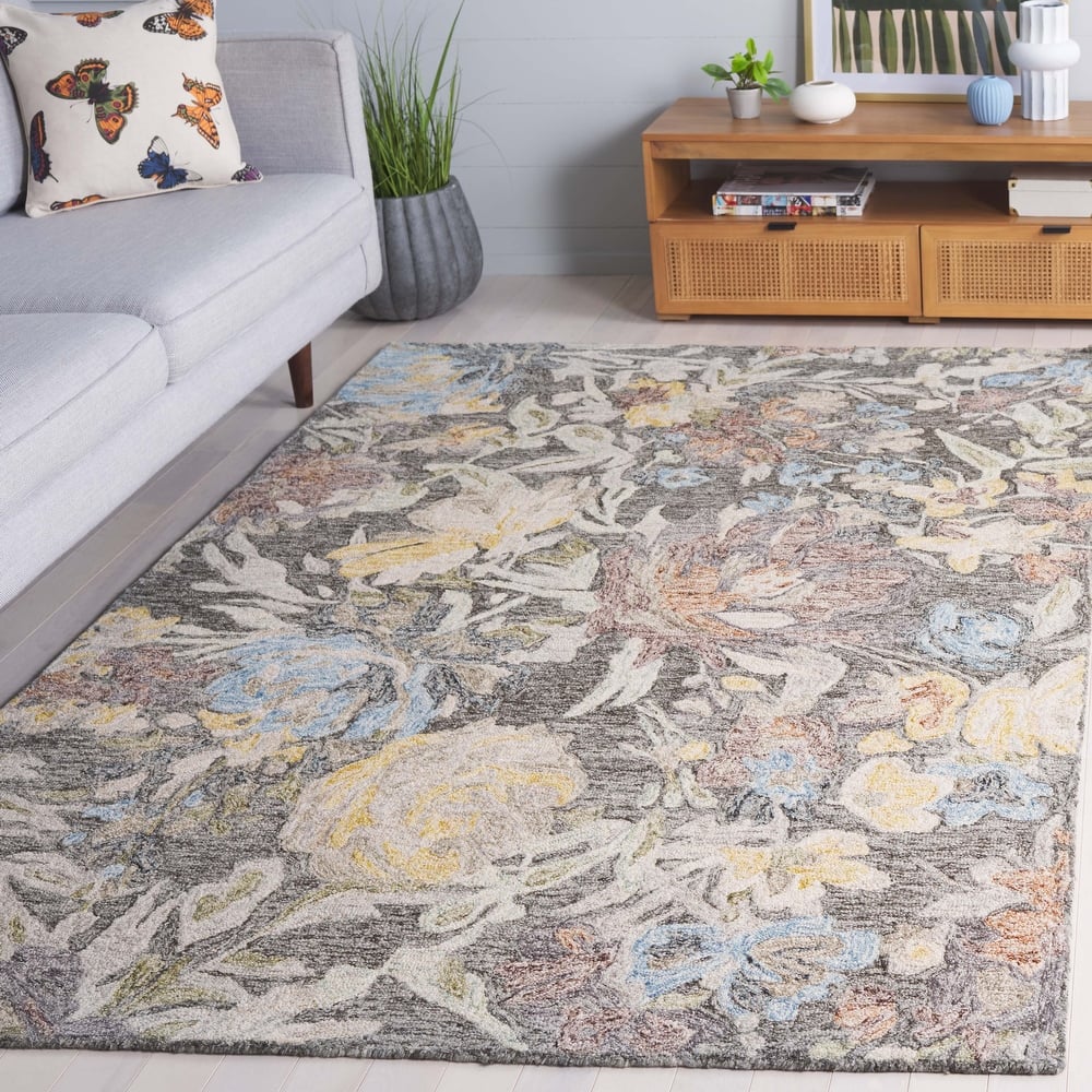 SAFAVIEH Handmade Blossom Bertien Modern & Contemporary Wool Rug