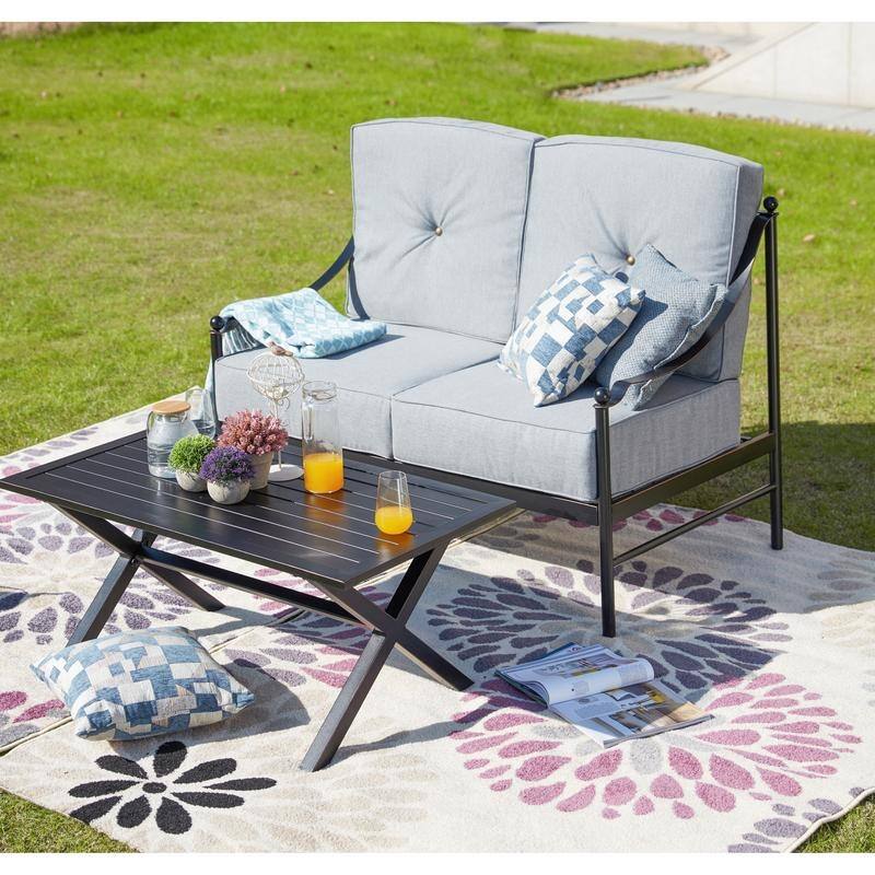 PATIO FESTIVAL 2-pc. Outdoor Cushioned Loveseat and Coffee Table Set