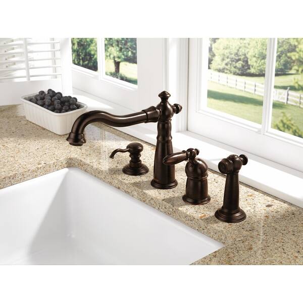 Shop Delta 155 Dst Victorian Kitchen Faucet With Side Spray Free