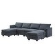 preview thumbnail 20 of 31, Modern U-Shape Sectional Sofa, Convertible Sofa Bed for Living Room with Storage Spaces