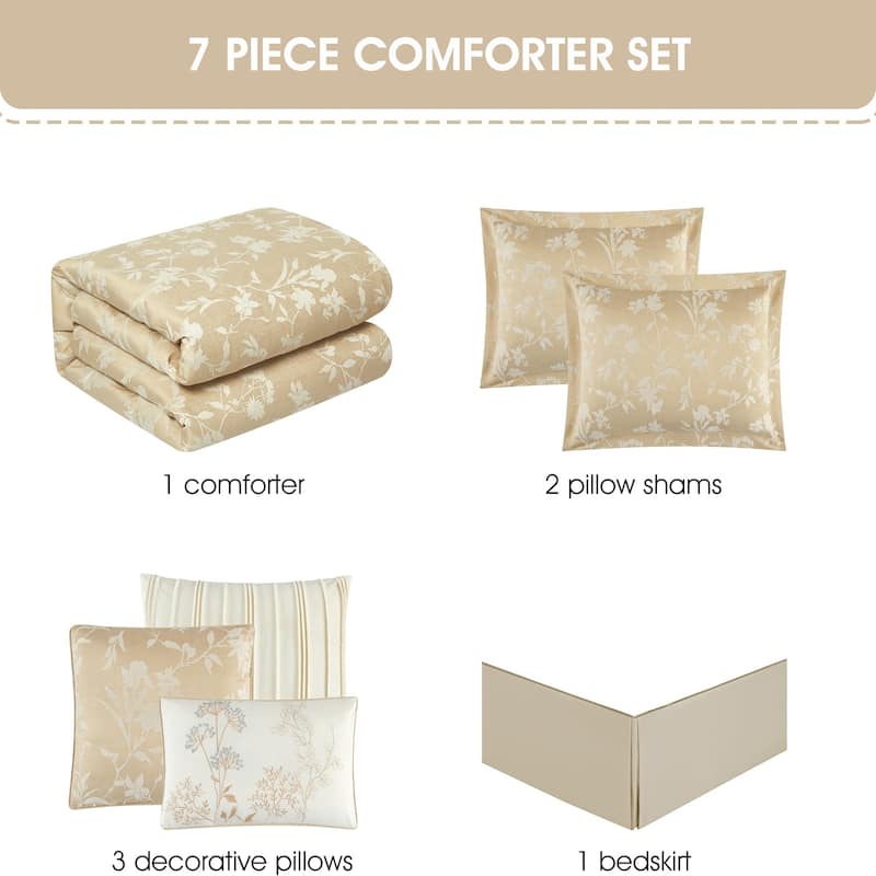 Nanshing Keoni 7 Piece Floral Comforter Set