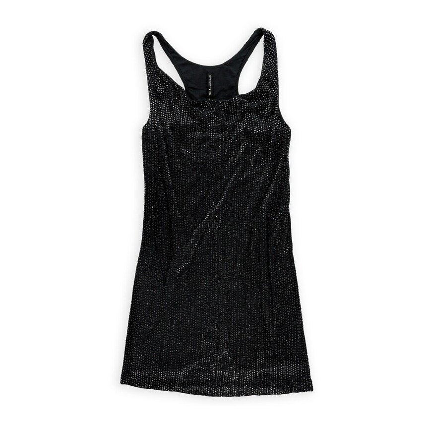 beaded tank dress BEADED FRINGE TANK DRESS