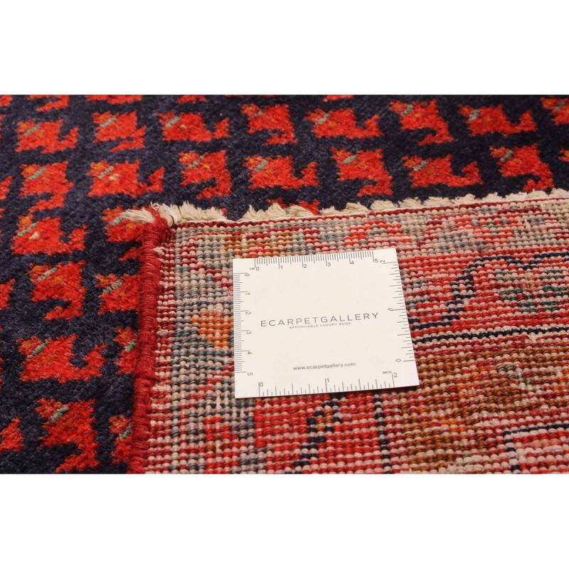 ECARPETGALLERY Hand-knotted Andelz Dark Navy Wool Rug - 2'11 x 10'2