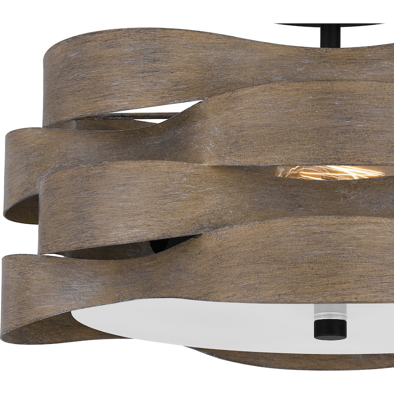 Appleton 2-Light Matte Black Semi-Flush Mount