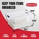 preview thumbnail 62 of 76, Rubbermaid Cleverstore 30 Quart Plastic Storage Tote Container with Lid (6 Pack)