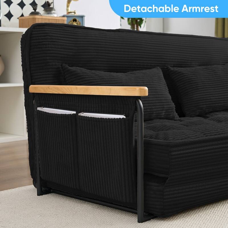 Mixoy Muti-Functional Folding Floor Sofa Bed,3-Seater,2-Seater,1-Seater Lazy Futon Sofa with 6 Position Adjustable Backrest