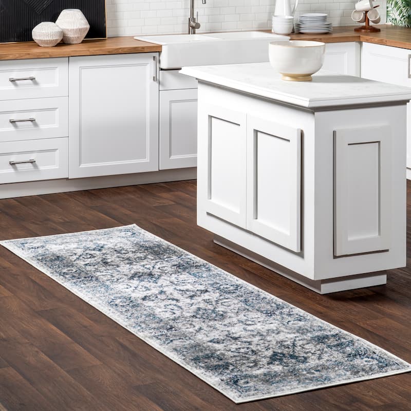 Nuloom Vintage Anaelle Area Rug - 2' 6" x 8' - Blue - Runner