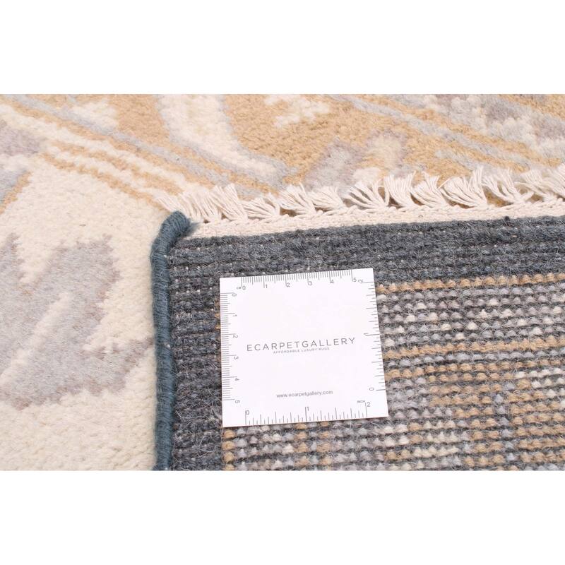 ECARPETGALLERY Hand-knotted Royal Oushak Dark Grey Wool Rug - 9'3 x 11'8