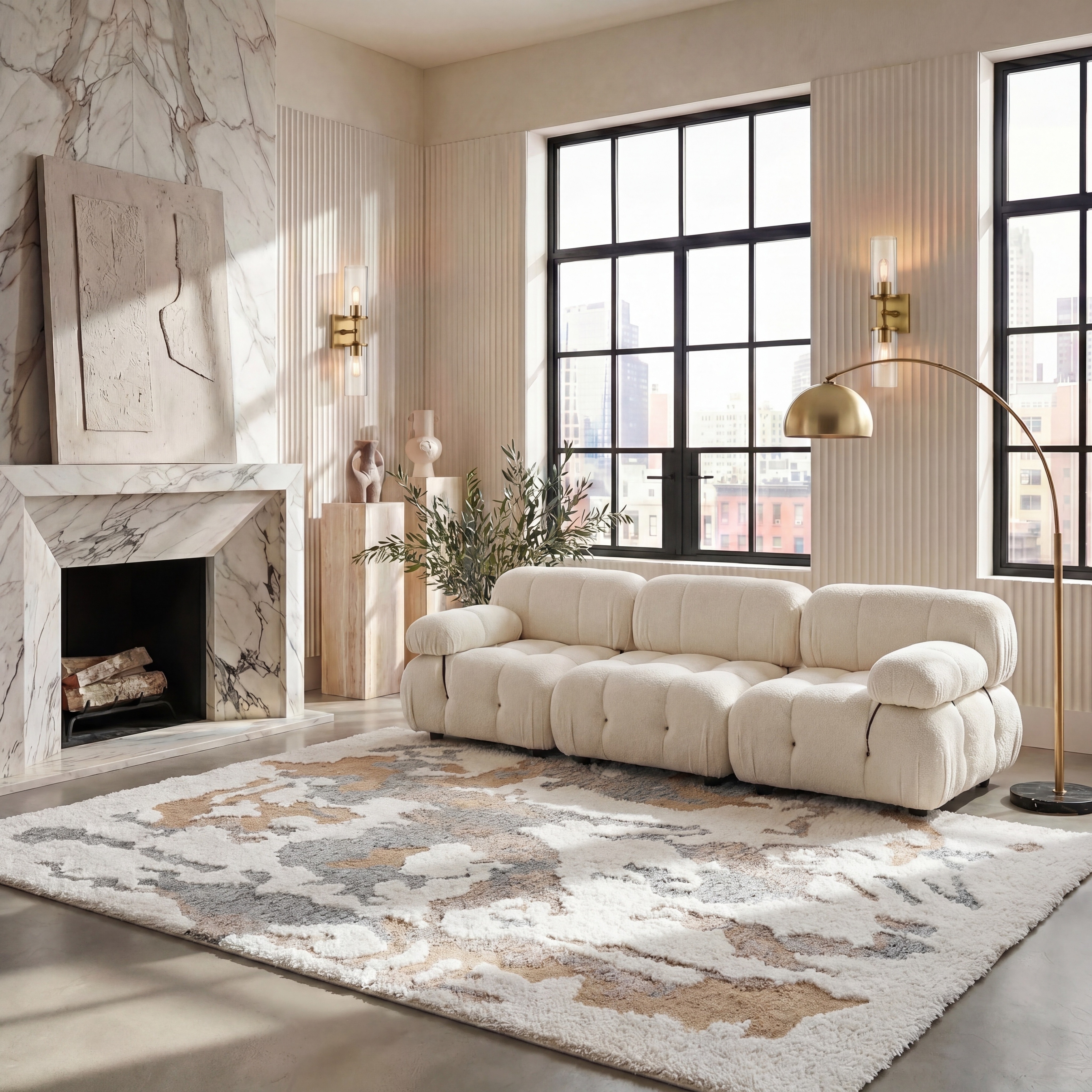SAFAVIEH Handmade Casablanca Shag Gazsi Wool High-Low Pile Rug