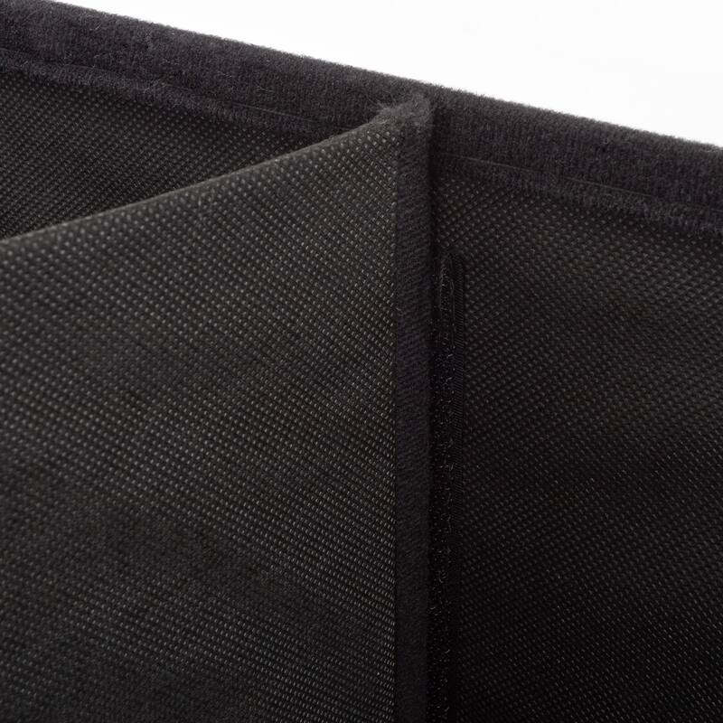 Large Foldable Storage Bench Ottoman- Tufted Faux Leather Cube Organizer Furniture by Lavish Home - 30 x 15 x 15
