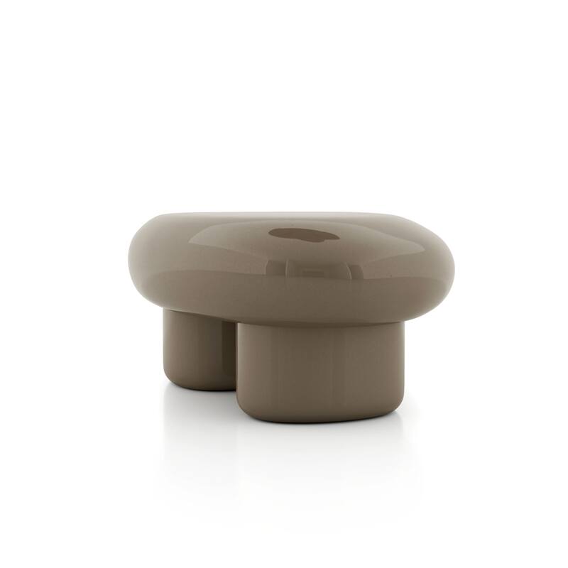 24/7 Shop At Home Modern 2-Piece Oval Glossy Low Profile Coffee Table Set