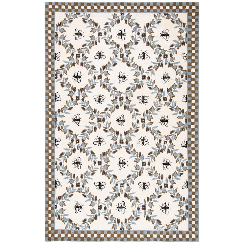 SAFAVIEH Handmade Chelsea Aubree French Country Trellis Wool Rug