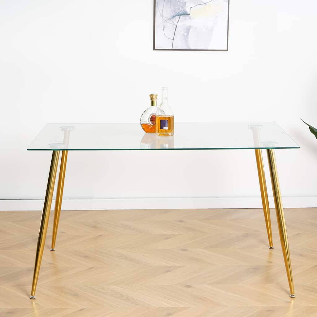Modern Kitchen Glass dining table