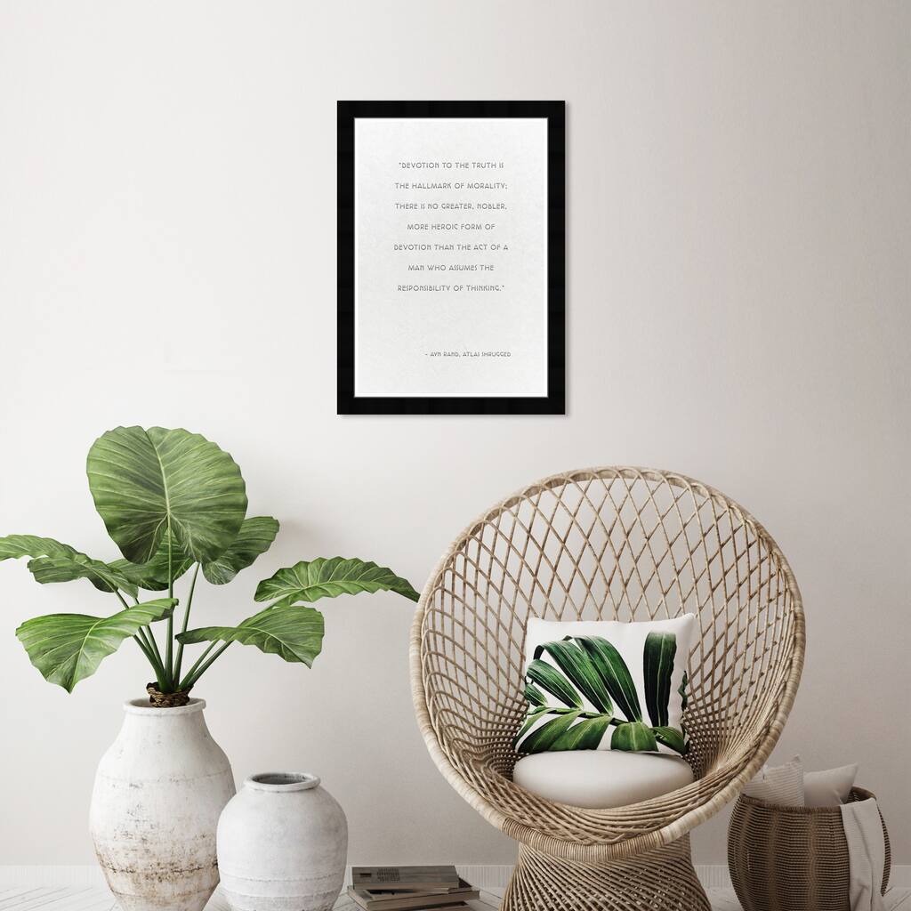 Wynwood Studio Prints Typography and Quotes Truth White and Modern & Contemporary Wall Art Canvas Print