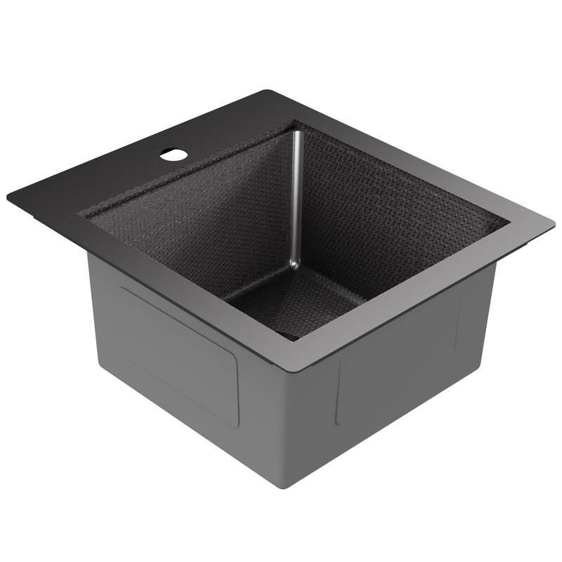 Matrix 17" Top Mount Workstation 16 Gauge Single Bowl Stainless Steel Sink with Accessories
