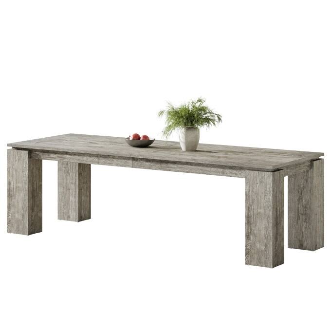 Extra Long Wood Dining Table, 86 Inches Modern Kitchen Table