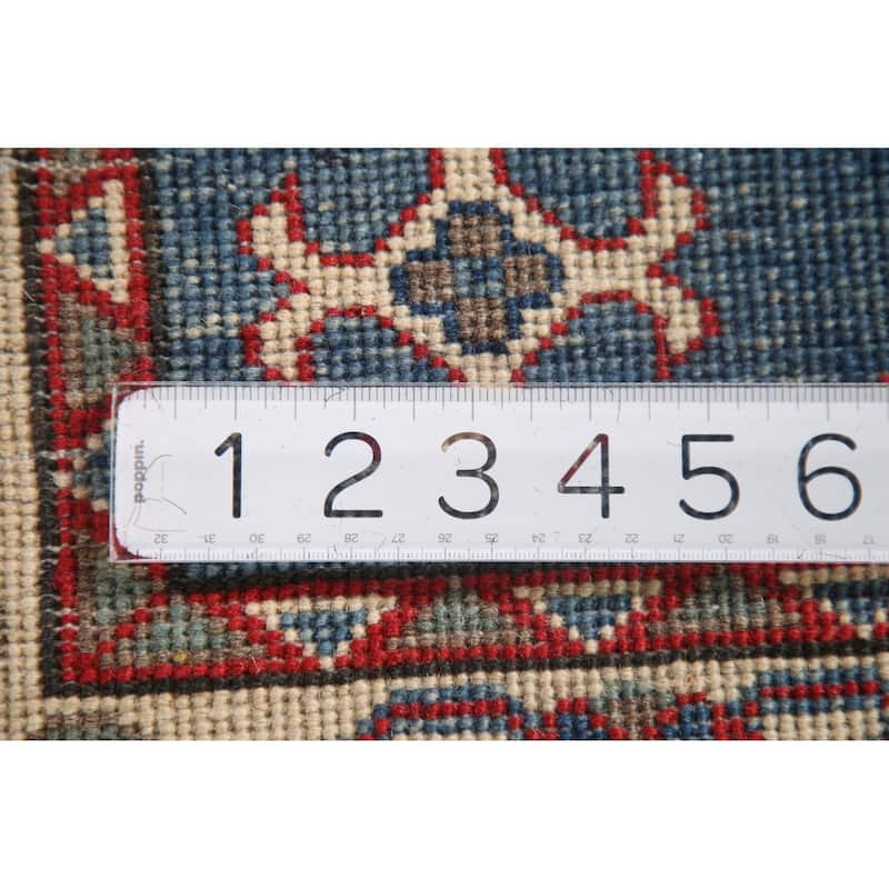 Blue Kazak Oriental Accent Rug Handmade Wool Carpet - 2'8" x 3'10"