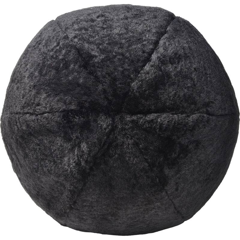 Solid Sphere Throw Pillow - 12" - Black