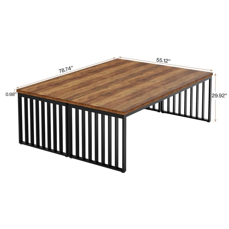 6.5 ft Conference Table, Small Conference Room Table - 2-pieces