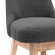 preview thumbnail 49 of 55, Boucle Polyester Upholstered Swivel Counter Stool - Foot Glides