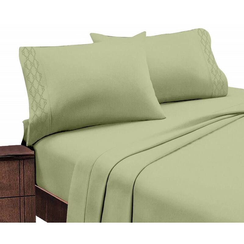 Home Sweet Home Dream Embossed Pleated Bed Sheet Set