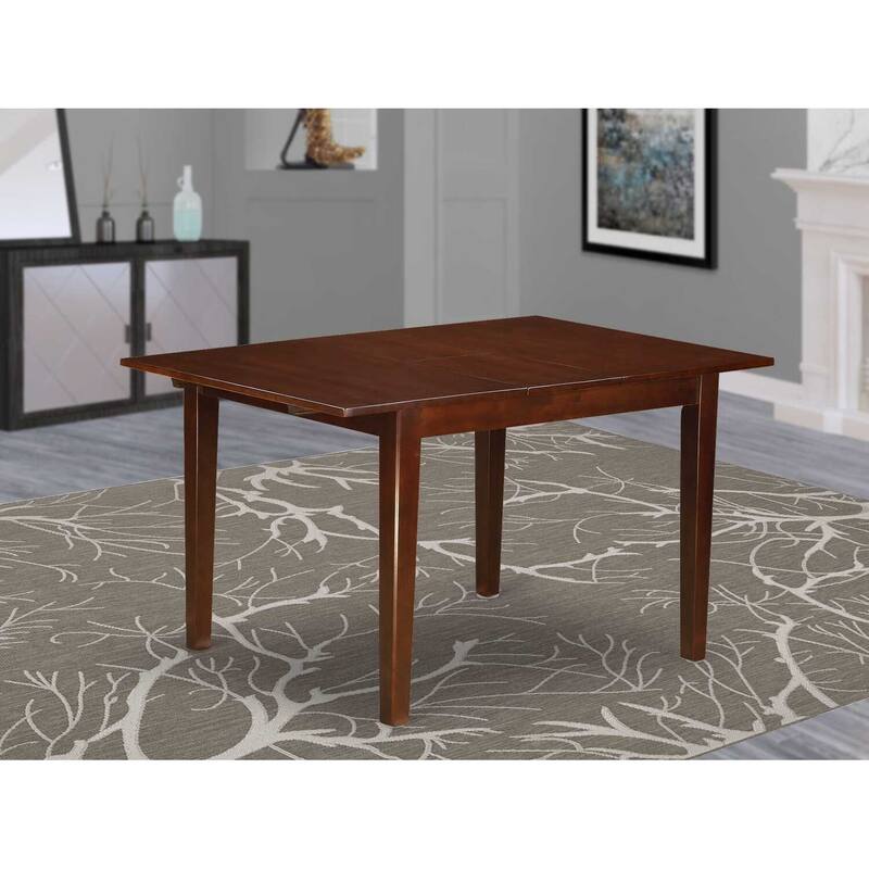 5-Piece Mahogany Finish Solid Wood Top - Dining Room Set - Seats 4