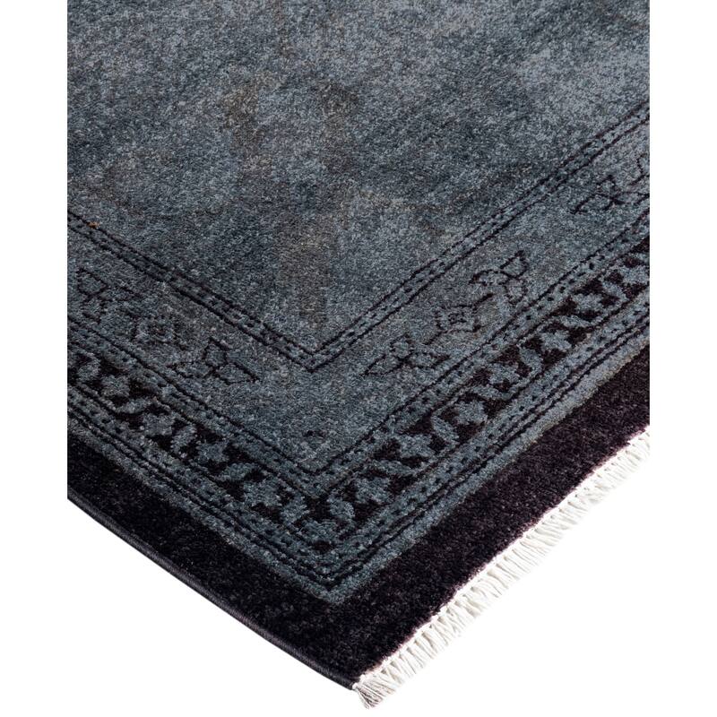 Overdyed One-of-a-Kind Hand-Knotted Area Rug - Black - 10' 5" x 14' 8"
