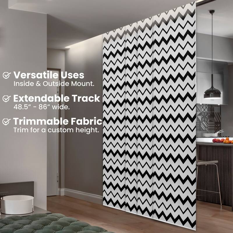 CHICOLOGY Adjustable Sliding Panels, 4-Rail Track, for Large Windows