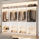 preview thumbnail 1 of 30, 25'' W Freestanding Closet System with 2 Wooden Drawers and Adjustable Shoes Rack and Hanging Rod,Walk-in Closet Organizer