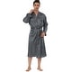 preview thumbnail 2 of 2, Men's Satin Robe Nightdress Sleepwear Pajama Dress Bathrobe