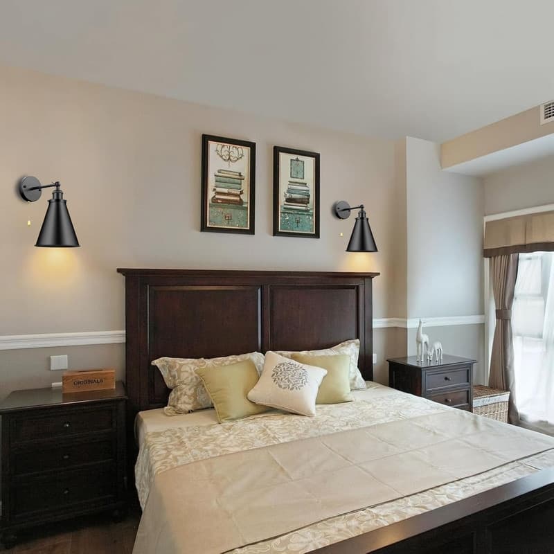 Farmhouse wall sconce black wall lighting metal lights bedroom wall