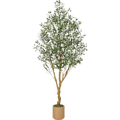 Olive Trees Artificial Indoor,Tall Artificial Olive Plants - Tall Faux Olive Tree