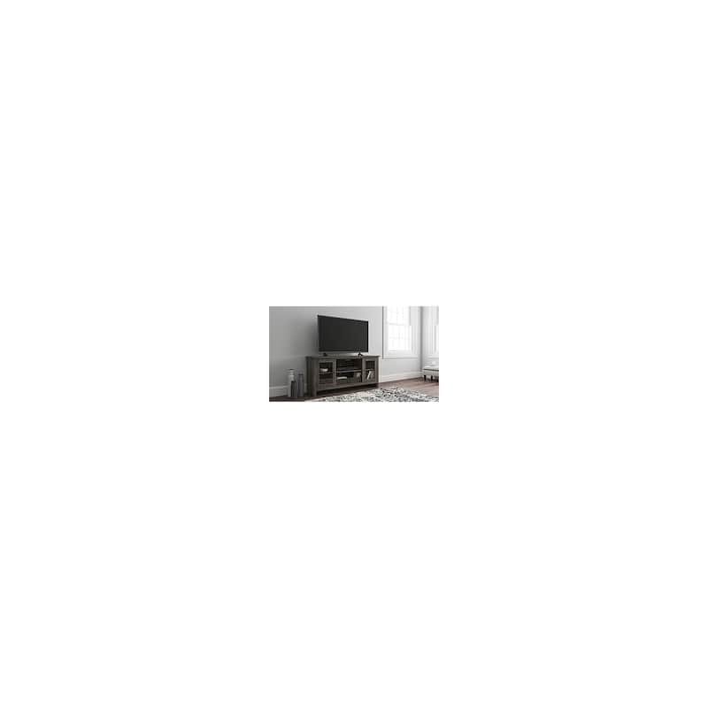 Arlenbry Contemporary Large TV Stand w/Fireplace Option, Gray - 59"