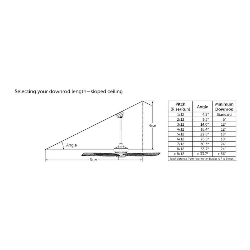 12-inch Ceiling Fan Downrod - Antique Graphite - Grey