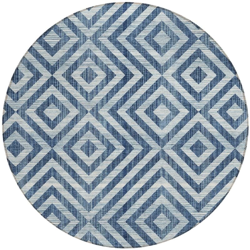 HomeRoots Geometric Transitional Rectangle Outdoor Rug