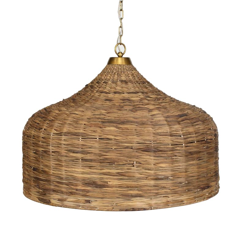 Uttermost 21616 Tauranga 5 Light 30" Wide Pendant with Seagrass Shade
