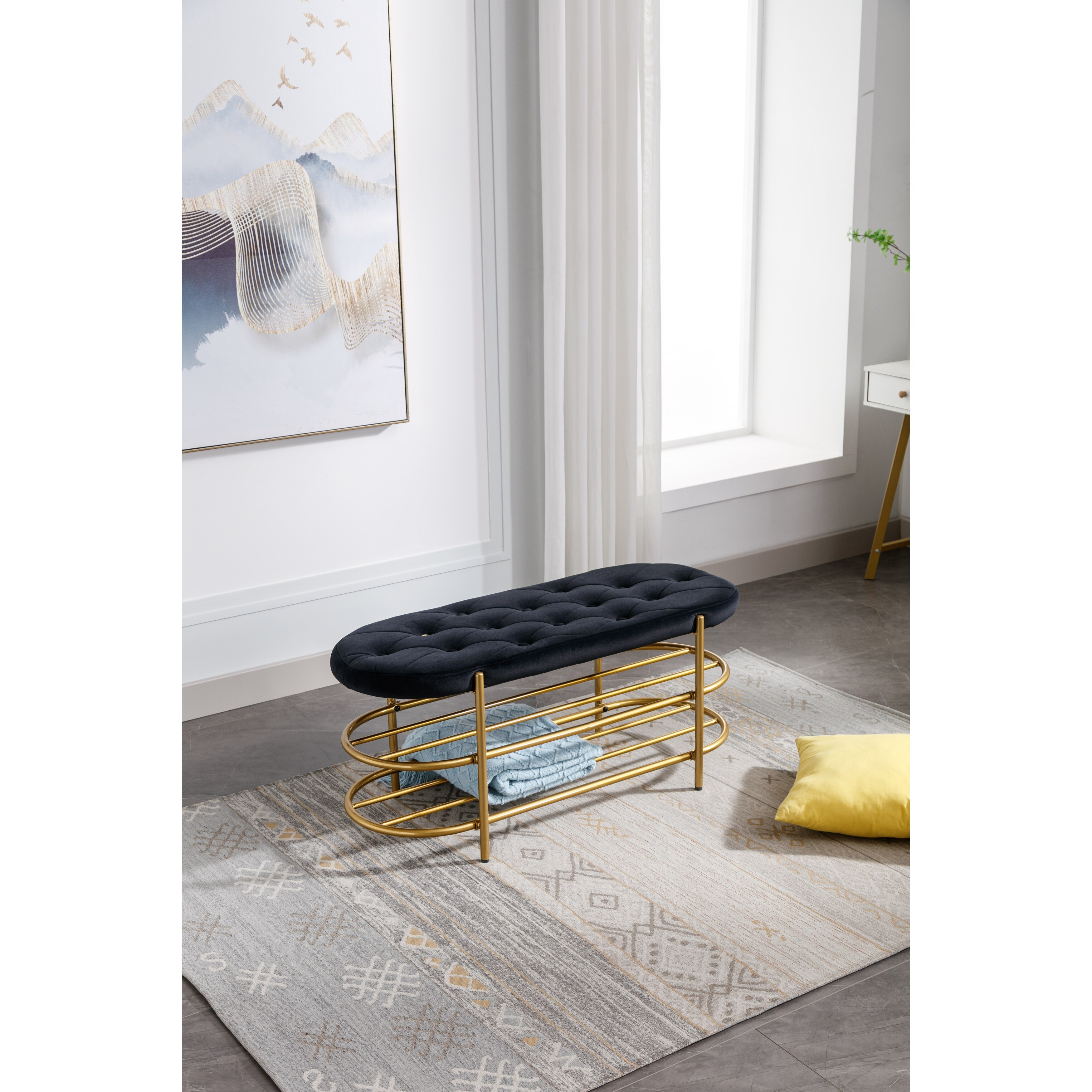 Luxury shoe outlet storage bench