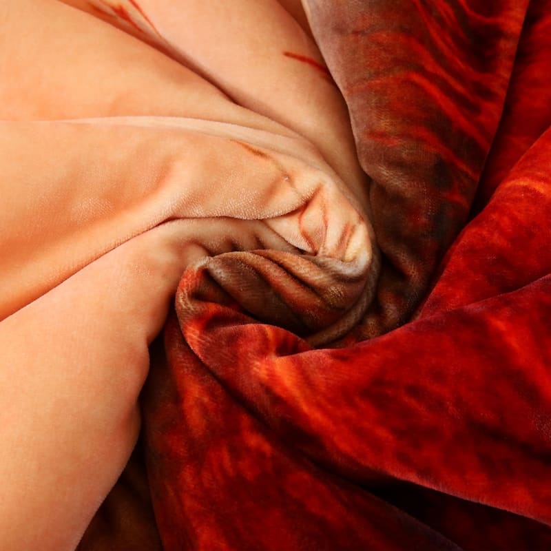 3 Ply Reversible Fleece Comforter for Winter 85"x93" 8lbs