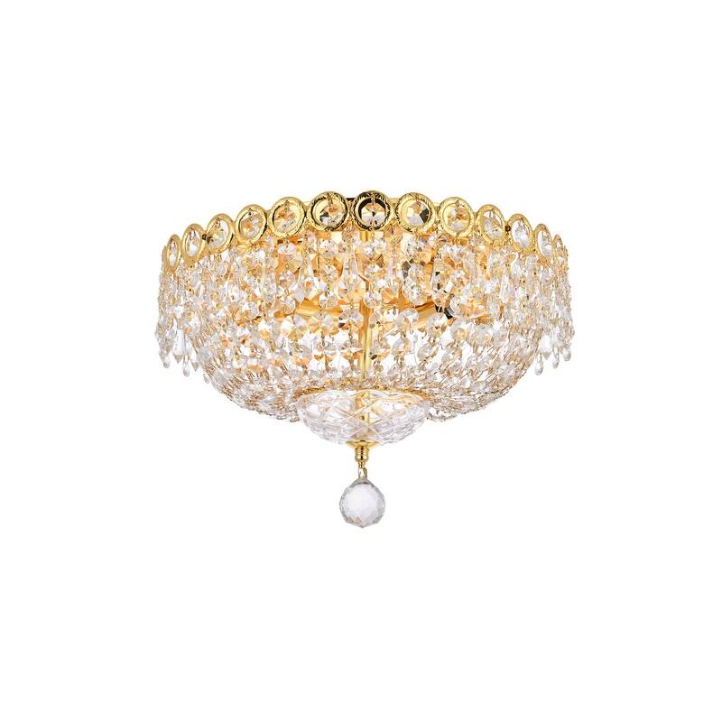 Fleur Illumination 4 light Gold Flush Mount
