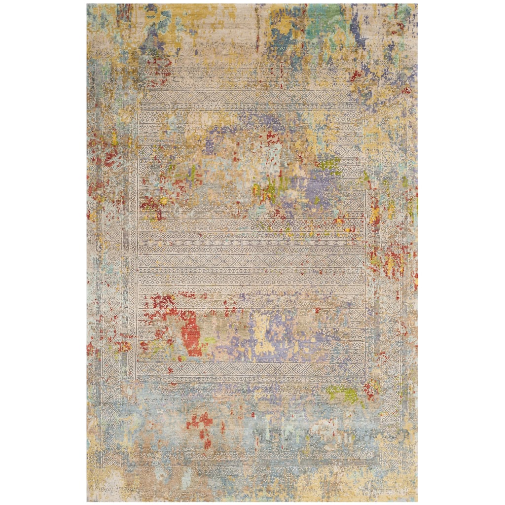 SAFAVIEH Couture Hand-knotted Centennial Kordula Modern Abstract Silk Rug