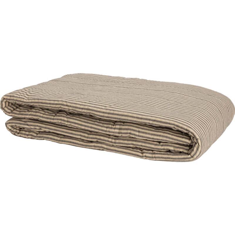 Sawyer Mill Ticking Stripe Quilted Coverlet