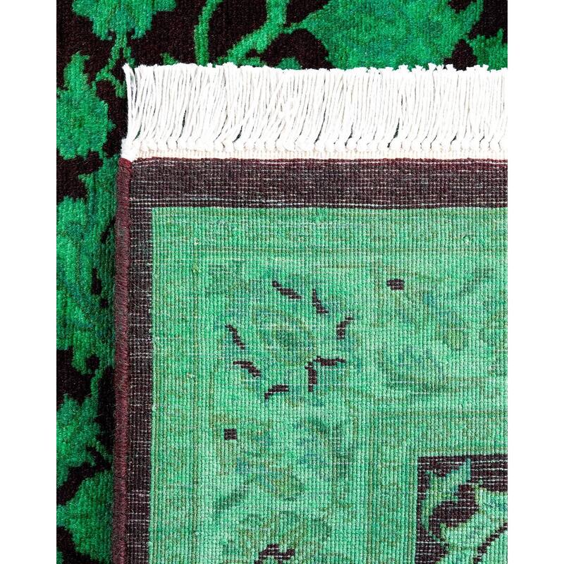 Contemporary Overdyed Wool Hand Knotted Runner - 2' 6" x 10' 4"