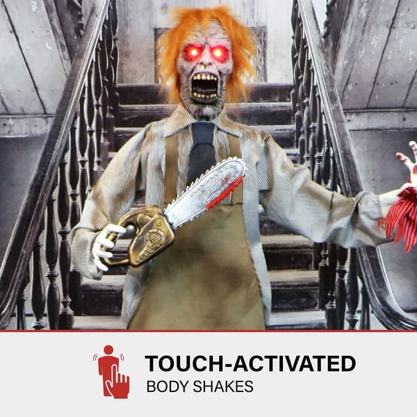 Haunted Hill Farm Animatronic Zombie - Lifesize Halloween Decoration With Sound & Lights