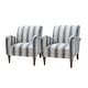 preview thumbnail 38 of 48, HULALA HOME Seip Modern Striped Arm Chair with Spindle Wood Legs Set of 2